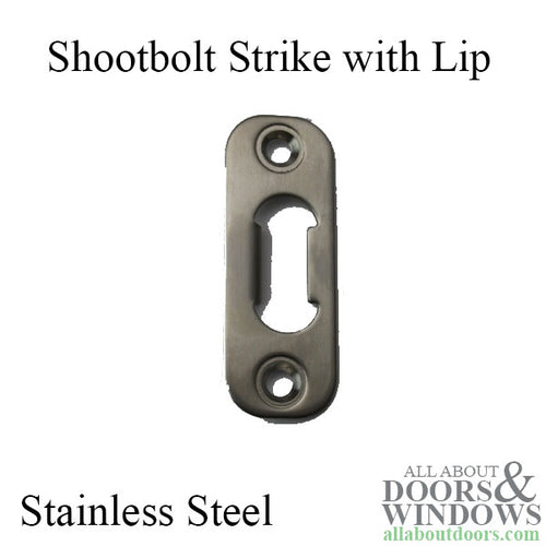 Marvin Shootbolt Strike with Lip - Stainless Steel - Marvin Shootbolt Strike with Lip - Stainless Steel