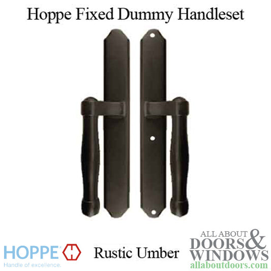 Hoppe HLS 9000 Sliding Door Handle-Set, M574/2170N, Fixed Dummy - Rustic Umber