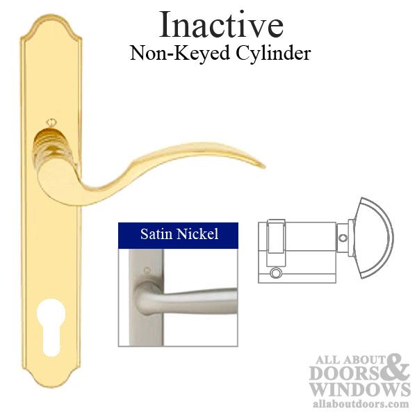 Munchen Inactive M112PL/ 374N Door Trim - Satin Nickel - Munchen Inactive M112PL/ 374N Door Trim - Satin Nickel