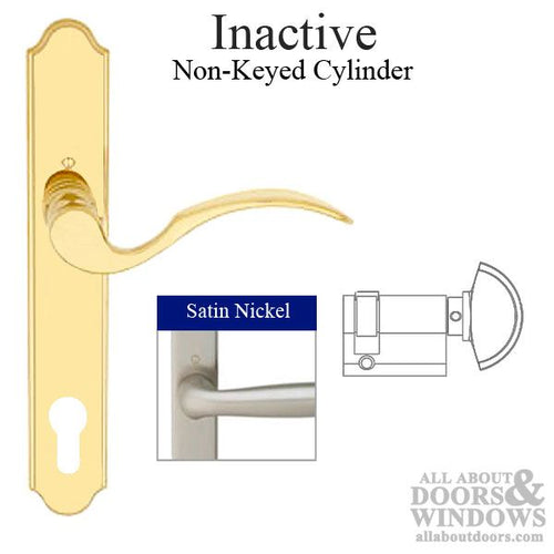 Munchen Inactive M112PL/ 374N Door Trim - Satin Nickel - Munchen Inactive M112PL/ 374N Door Trim - Satin Nickel