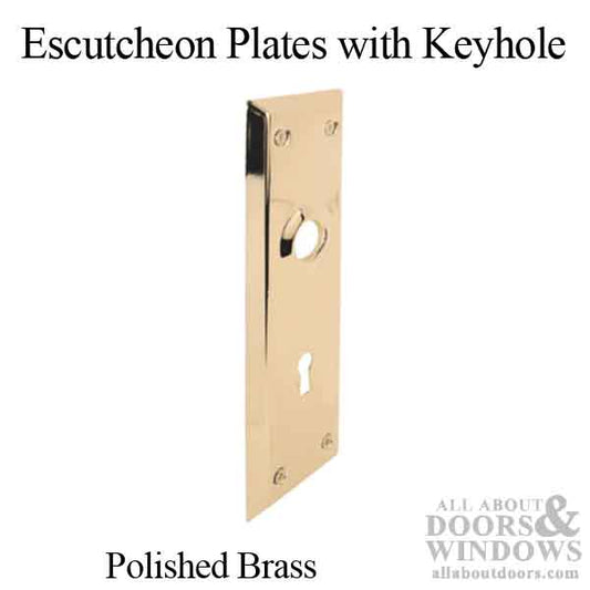 Escutcheon  Plates / Trim Plate, 7-1/8 inch, Pol. Brass (Pair)