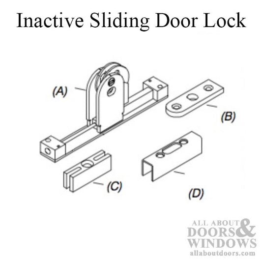 Marvin Inactive Panel, Sliding door lock, 2-3/8"