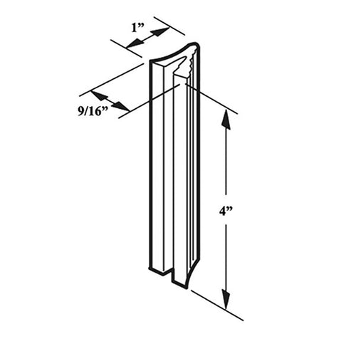 Non-Handed 4 Inch Outside Pull for Sliding Screen Door - Aluminum - Non-Handed 4 Inch Outside Pull for Sliding Screen Door - Aluminum