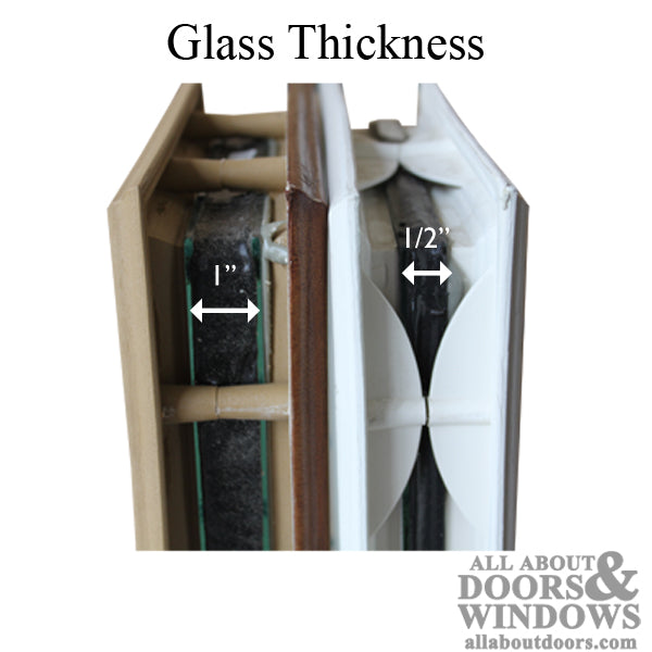 Therma Tru 15 Lite Surround with Double Pane Glass with Internal Grid and Plastic Frame - Therma Tru 15 Lite Surround with Double Pane Glass with Internal Grid and Plastic Frame