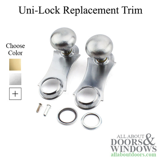 Trim Only - Marks Uni-lock Replacement Knobs with Trim Plates - Choose Color