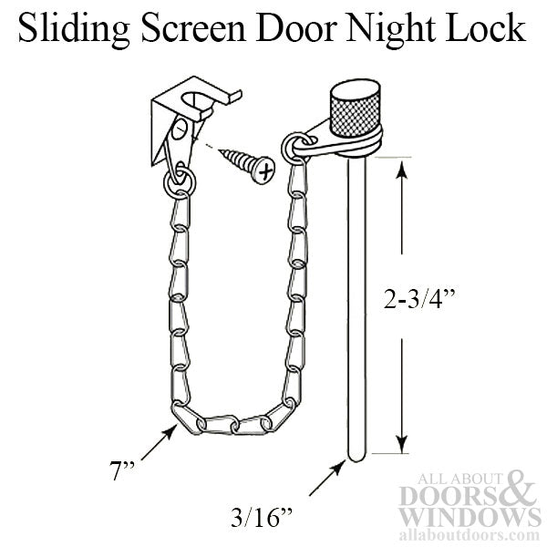 Night Lock Pin for Sliding Patio Door - 2 Colors - Night Lock Pin for Sliding Patio Door - 2 Colors