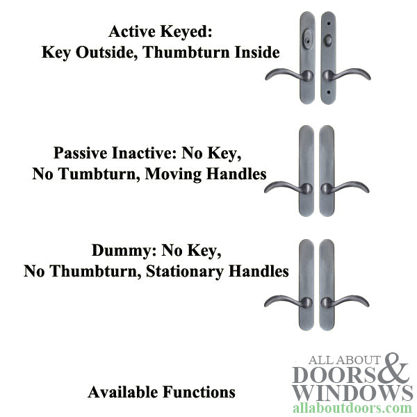 Evolutions 10 Inch Curve Top Handle Set Non-Keyed Active Door - Evolutions 10 Inch Curve Top Handle Set Non-Keyed Active Door