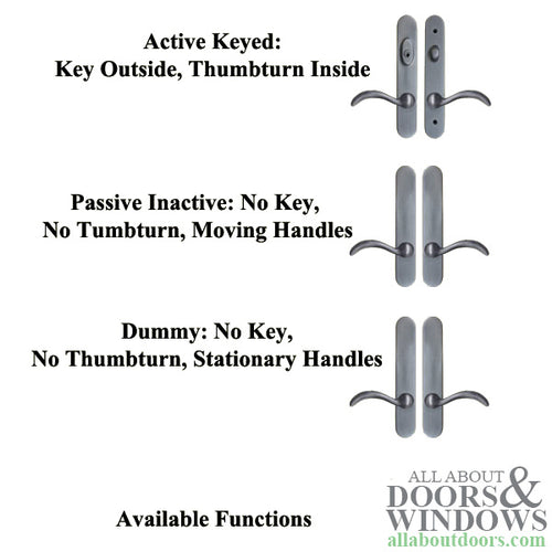 Evolutions 10 Inch Curve Top Handle Set Non-Keyed Active Door - Evolutions 10 Inch Curve Top Handle Set Non-Keyed Active Door