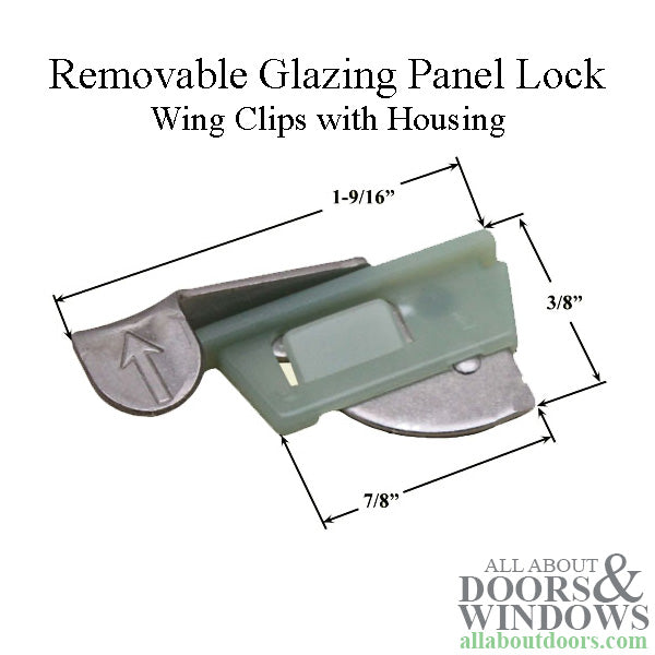 Andersen Removable Glazing Panel Wing Clips with Housing - Green - Andersen Removable Glazing Panel Wing Clips with Housing - Green