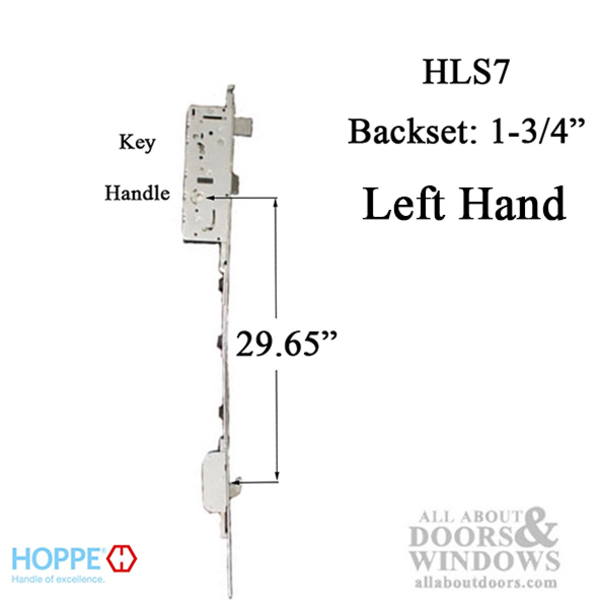 Hoppe HLS7 Lower Assembly, Active Swinghook 1-3/4