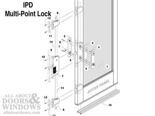 IPD Citadel Peachtree Swing Door Hardware - Polished Brass - IPD Citadel Peachtree Swing Door Hardware - Polished Brass