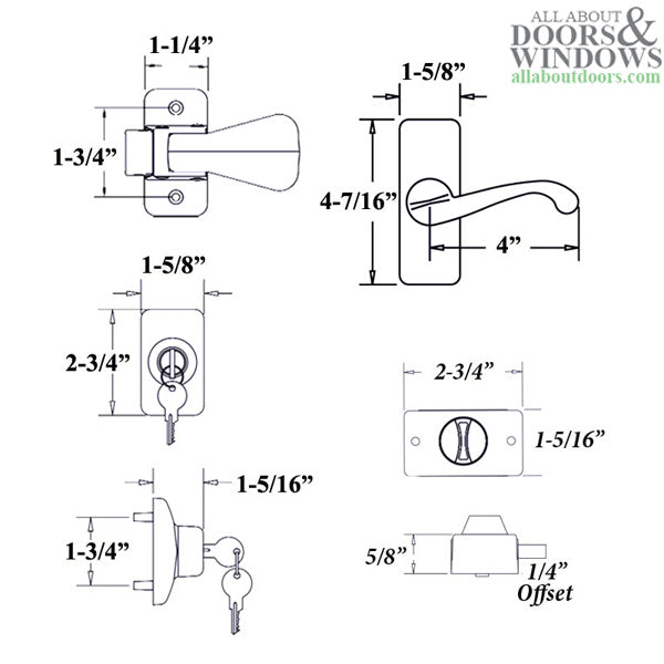 Storm Door Lever Handle With Keyed Deadbolt Georgian Storm Door Handle Black - Storm Door Lever Handle With Keyed Deadbolt Georgian Storm Door Handle Black