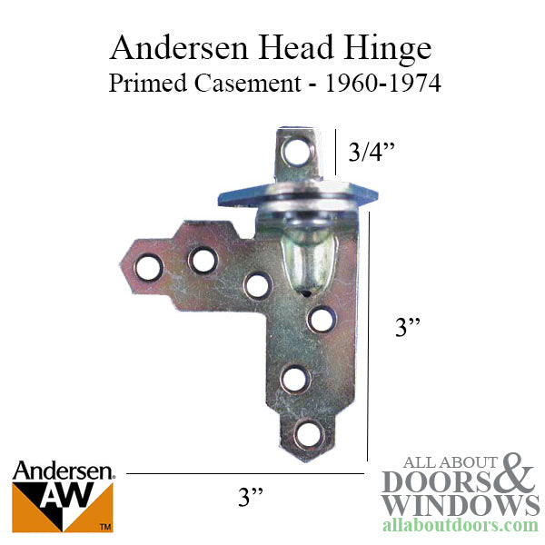 Andersen Window - Primed Casement Head Hinge,  Head - Right - Andersen Window - Primed Casement Head Hinge,  Head - Right