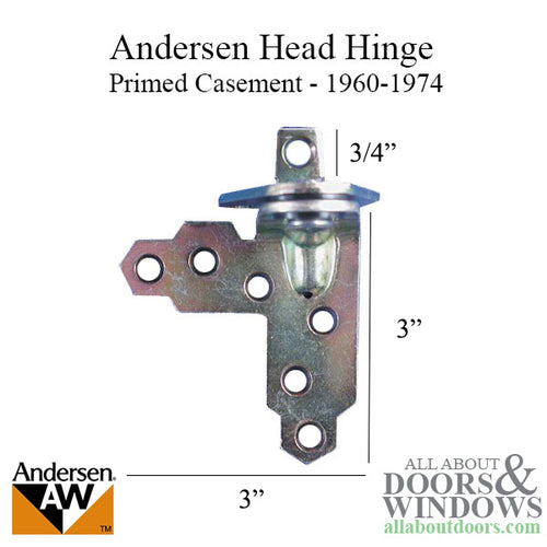 Andersen Window - Primed Casement Head Hinge,  Head - Right - Andersen Window - Primed Casement Head Hinge,  Head - Right