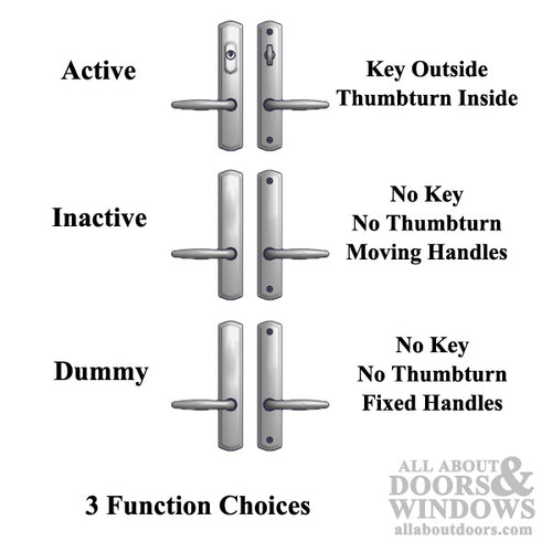 Active Keyed Handle Set 800C - for Multipoint Locks - Solid Brass - Choose Finish - Active Keyed Handle Set 800C - for Multipoint Locks - Solid Brass - Choose Finish