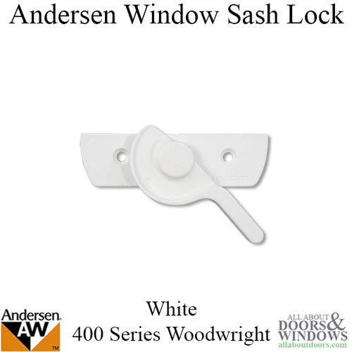 Andersen Sash Lock for 400 Series Woodwright Double Hung Window White - Andersen Sash Lock for 400 Series Woodwright Double Hung Window White