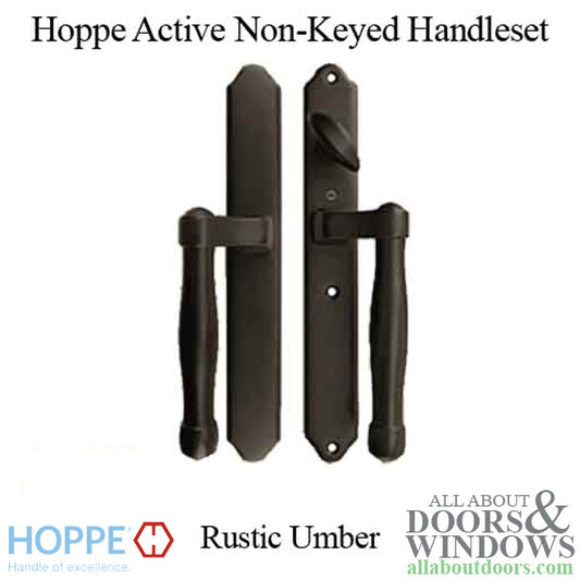 Hoppe HLS 9000 Sliding Door Handle-Set, M574/2170N Active Non-Keyed - Rustic Umber