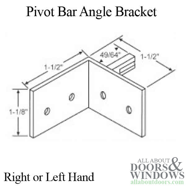 Pivot Bar Angle Bracket, 1-1/2