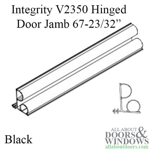 Integrity by Marvin Hinged Door Jamb Weatherstrip Black - Integrity by Marvin Hinged Door Jamb Weatherstrip Black