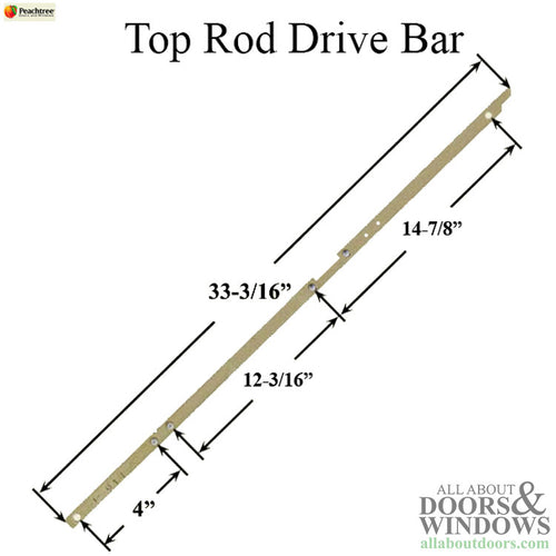 Auxillary Locking Module Drive Bar/ Rod, IPD 6-8 Door - Top - Auxillary Locking Module Drive Bar/ Rod, IPD 6-8 Door - Top