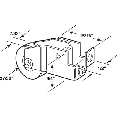 Sliding Window Roller with Nylon Ball Bearing Roller 0.84375 In Wheel Roller 2 Pack - Sliding Window Roller with Nylon Ball Bearing Roller 0.84375 In Wheel Roller 2 Pack