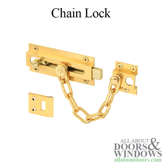 Chain Lock - Deadbolt - Heavy Duty - Solid Brass