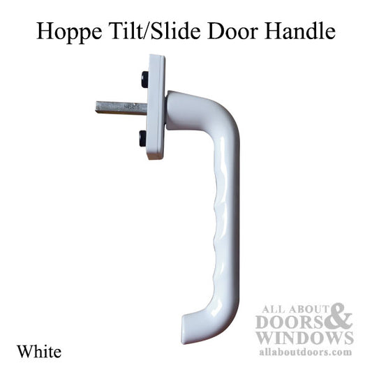 Handle for Tilt/Slide door, White, 12mm lugs, with stop positions, white 7mm / projecting 38 mm