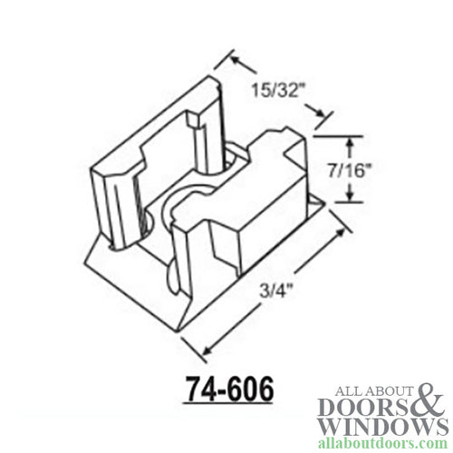 Top Sash Guide - Plastic, White - Top Sash Guide - Plastic, White