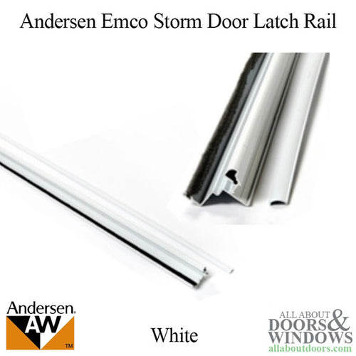 Andersen Emco Storm Door Latch Rail, White - Andersen Emco Storm Door Latch Rail, White