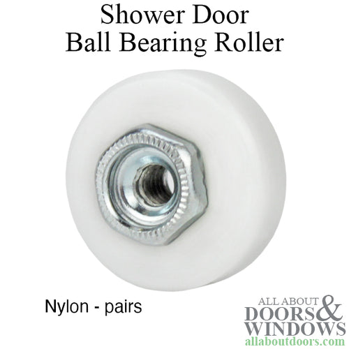 roller, 3/4 Flat Ball Bearing Wheel, Sliding Shower door - Pairs - roller, 3/4 Flat Ball Bearing Wheel, Sliding Shower door - Pairs