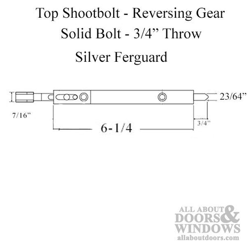 GU Ferco Secury Europa Reversing Gear Top Shootbolt - GU Ferco Secury Europa Reversing Gear Top Shootbolt