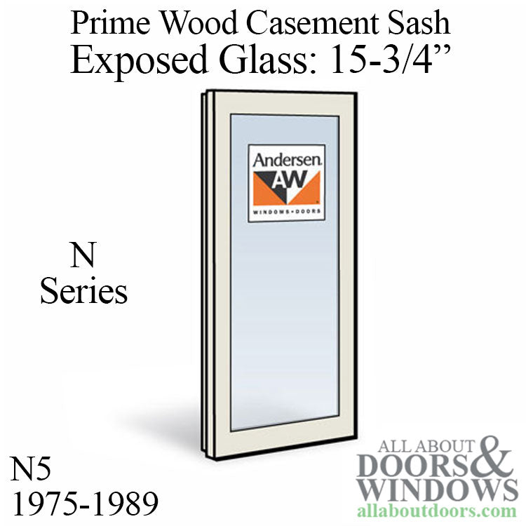 Andersen Dual Pane Sash, N5 Primed Casement 1975-1989 - Andersen Dual Pane Sash, N5 Primed Casement 1975-1989