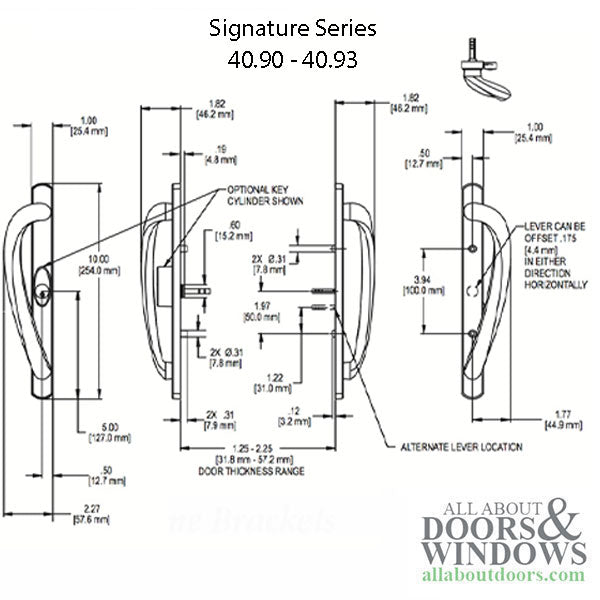 Amesbury Truth Sliding Door Handle Active Keyed Door Handles - Amesbury Truth Sliding Door Handle Active Keyed Door Handles