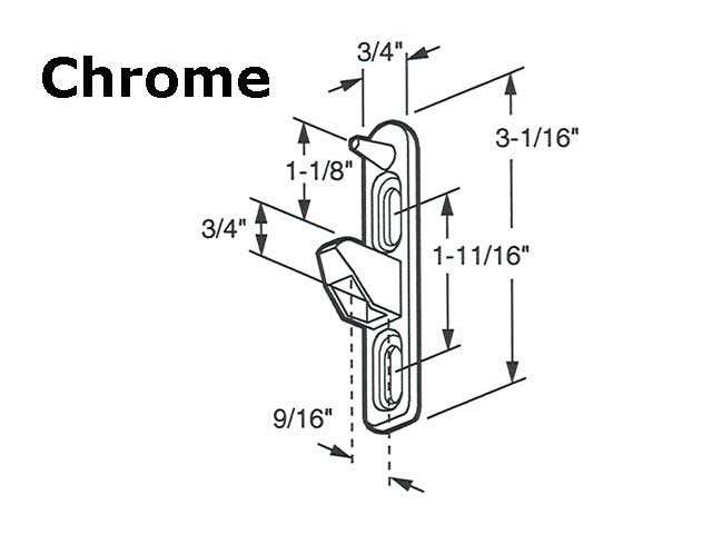 Plated Diecast Sliding Door Keeper Anti Lift Pin Chrome - Plated Diecast Sliding Door Keeper Anti Lift Pin Chrome