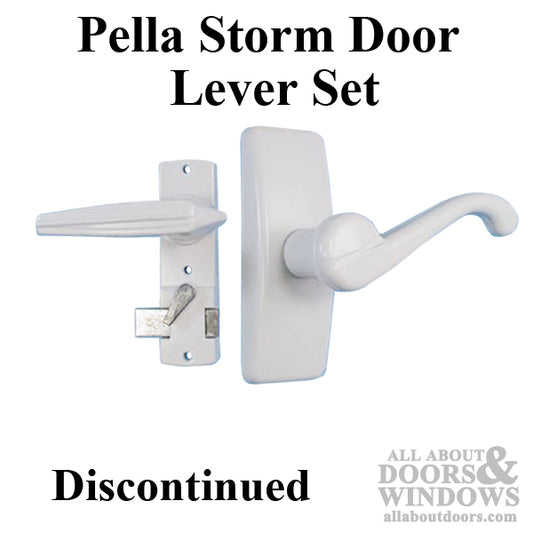 Pella Storm Door Lever Handle Set with Curved Lever