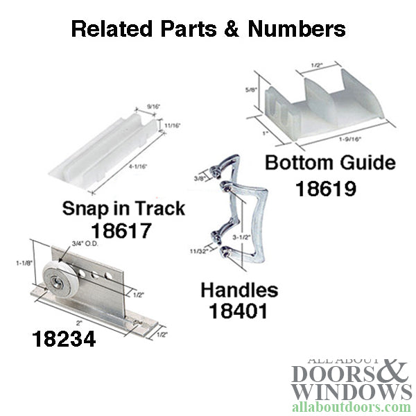 Shower Door Roller Assembly, Roller 7/8 Inch Oval Edge - Shower Door Roller Assembly, Roller 7/8 Inch Oval Edge