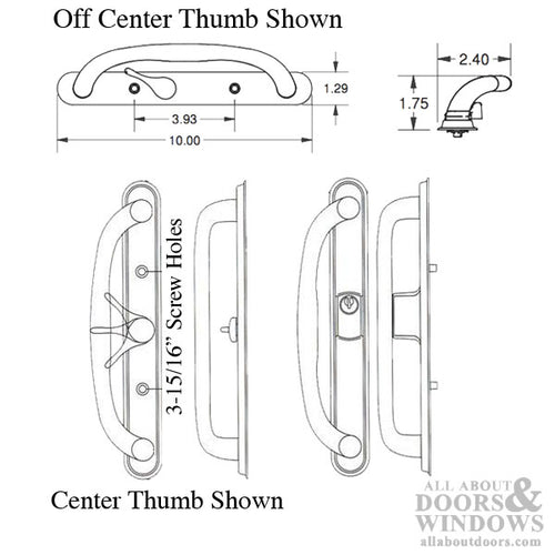 Olympus Sliding Patio Door Lever Keyed Non Handed Sliding Glass Door Handle Set - Olympus Sliding Patio Door Lever Keyed Non Handed Sliding Glass Door Handle Set