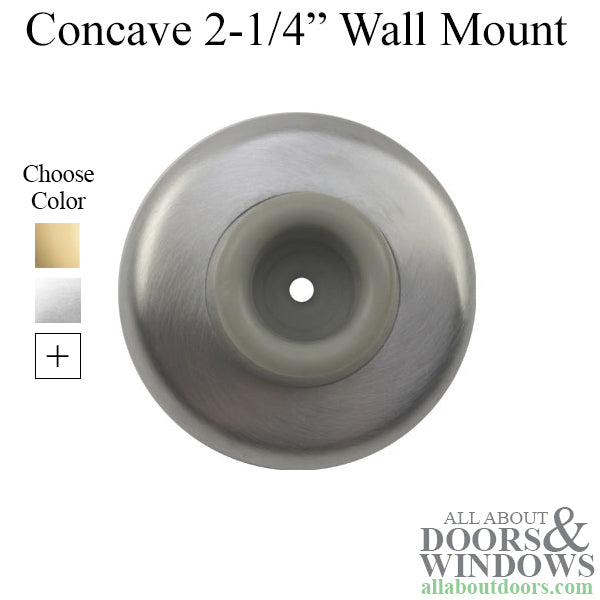 Door Bumper, Concave 2-1/4 Wall Mount - Door Bumper, Concave 2-1/4 Wall Mount