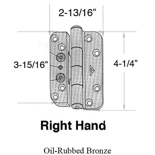 Discontinued - Andersen 1992-2005 Hinge, Right Hand -  Oil Rubbed Bronze - Discontinued - Andersen 1992-2005 Hinge, Right Hand -  Oil Rubbed Bronze