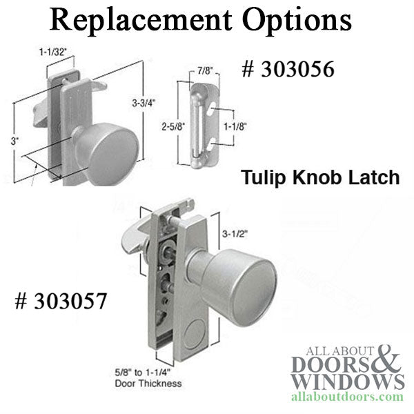 Storm door handleset, surface mount, Knob and Lever - Brass - Storm door handleset, surface mount, Knob and Lever - Brass