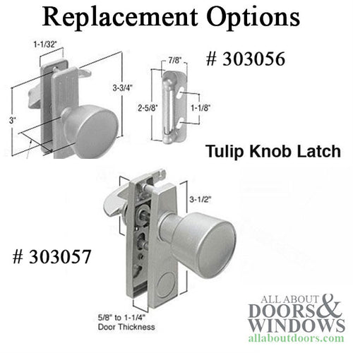 Storm door handleset, surface mount, Knob and Lever - Brass - Storm door handleset, surface mount, Knob and Lever - Brass