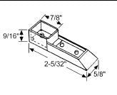 Peerless Top Sash Guide, Metal/ Aluminum Window - White Plastic - Peerless Top Sash Guide, Metal/ Aluminum Window - White Plastic