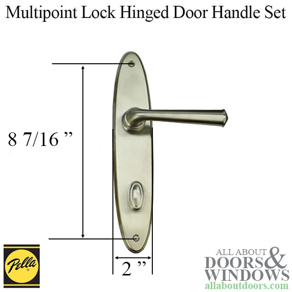 Pella Locus Active Hinged Door Handle Set Trim for Multipoint Lock - Pella Locus Active Hinged Door Handle Set Trim for Multipoint Lock