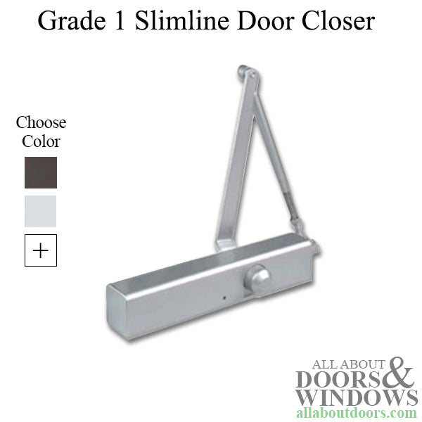 Grade 1 Commercial Door Closer, Adjustable Spring Size 1-6 - Grade 1 Commercial Door Closer, Adjustable Spring Size 1-6