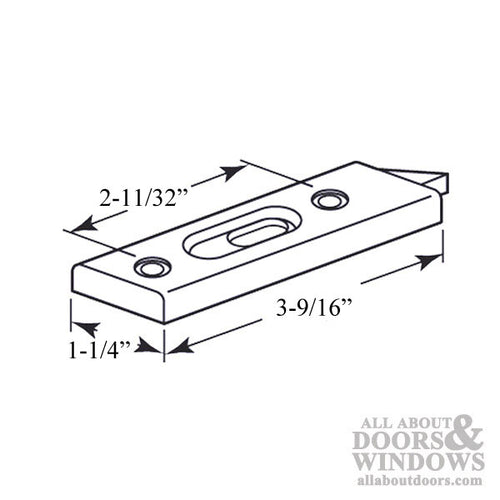 Plastic Tilt Latch with 2-5/16 Inch Hole Center for Vinyl or Metal Windows - Choose Color - Plastic Tilt Latch with 2-5/16 Inch Hole Center for Vinyl or Metal Windows - Choose Color