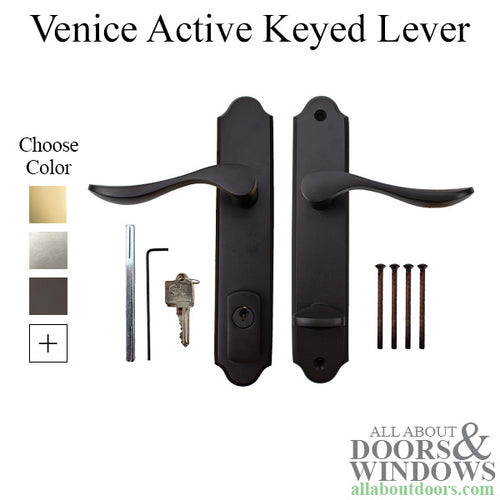 G-U Venice Handle and 45mm Plate Series, Solid Brass, Active, Key and Thumbturn (Handle Above Cylinder), Choose Color - G-U Venice Handle and 45mm Plate Series, Solid Brass, Active, Key and Thumbturn (Handle Above Cylinder), Choose Color