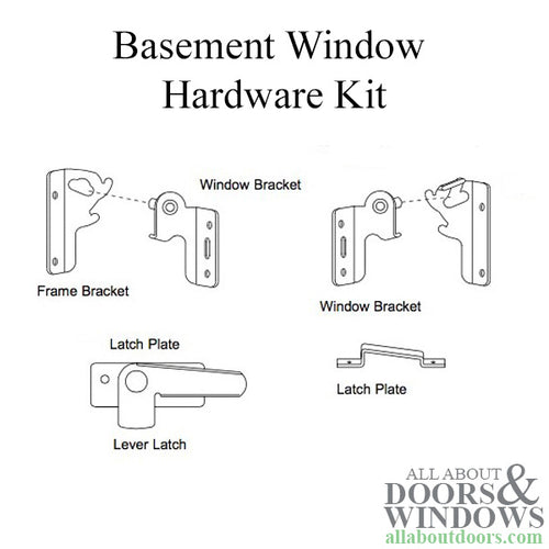 Weather Shield Visions 2000 Basement window 6 Piece Hardware Kit - Weather Shield Visions 2000 Basement window 6 Piece Hardware Kit