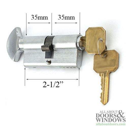 Marks Euro Profile Cylinder For Slimline 64mm Handles Schlage Keyed Door Lock - Marks Euro Profile Cylinder For Slimline 64mm Handles Schlage Keyed Door Lock