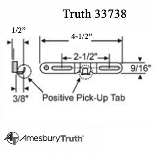 Truth 33738 Casement window latch keeper, Positive pick-up - Truth 33738 Casement window latch keeper, Positive pick-up