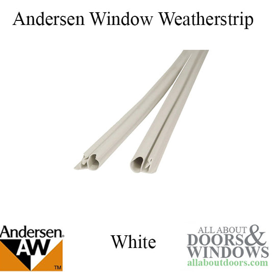 Andersen Window Weatherstrip Bulb/Stile/Left and Right, PSC Casement Stile - White